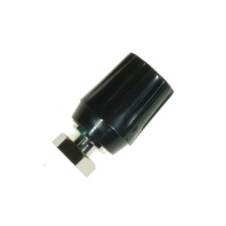 TERMINAL 4mm SOCKET BLACK SHORT STEM PLAIN