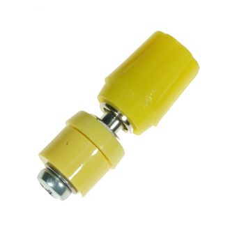 TERMINAL 4mm SOCKET YELLOW SHORT STEM W/BUSH