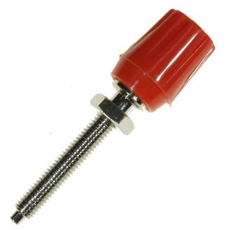 TERMINAL 4mm SOCKET RED LONG STEM PLAIN