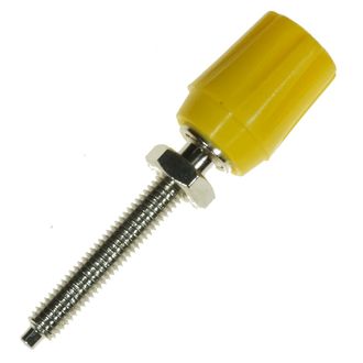 TERMINAL 4mm SOCKET YELLOW LONG STEM PLAIN