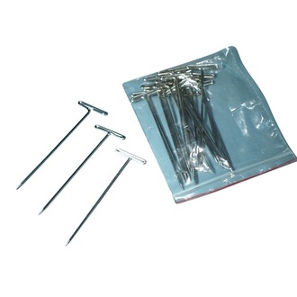 DISSECTING PINS 50mm LONG T SHAPE PACK 100