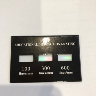 DIFFRACTION GRATING 100 300 600 LINES PER mm