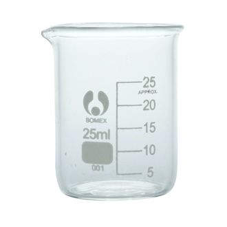 BEAKER BOROSILICATE GLASS GRADUATED   25ml