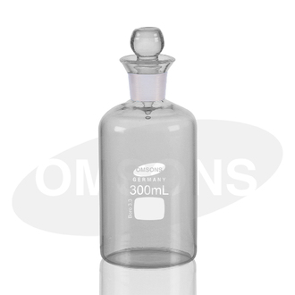 BOTTLE BOD CLEAR GLASS WITH GLASS STOPPER 300ml