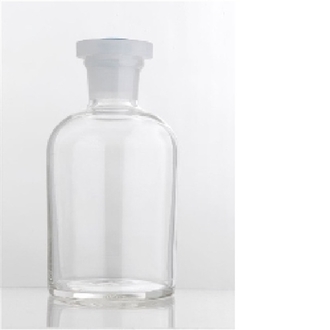 BOTTLE REAGENT CLEAR GLASS  250ml NARROW MOUTH & POLYSTOPPER