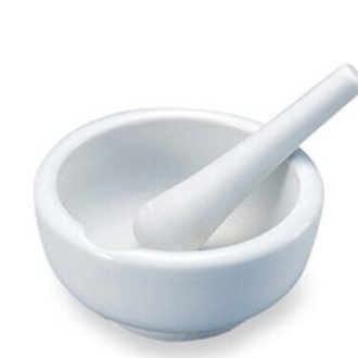 MORTAR & PESTLE PORCELAIN   60mmdx32mmh