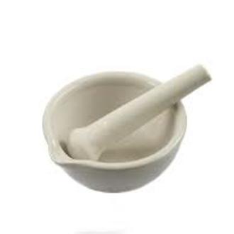 MORTAR & PESTLE PORCELAIN 216mmdx90mmh