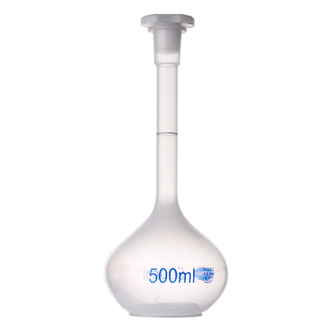 FLASK VOLUMETRIC POLYPROPYLENE  500ml WITH SCREW POLYCAP