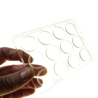 TILE CAVITY 12 PLACE CLEAR PLASTIC SPOTTING PLATE