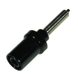 TERMINAL 4mm SAFETY SOCKET THREADED BLACK