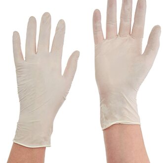 GLOVES EXAM LATEX POWDER FREE WHITE  MEDIUM