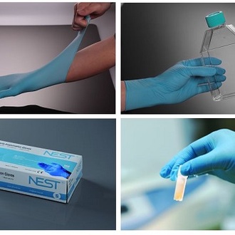 GLOVES EXAM NITRILE POWDER FREE BLUE    SMALL