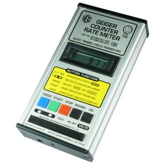 GEIGER COUNTER DIG. LCD TIME/RATE INT. TUBE BATTERY OR PLUG PACK