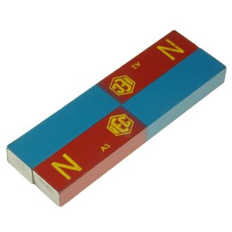 MAGNETS ALNICO 75x12x8mm PAIR RED'N' BLUE'S'