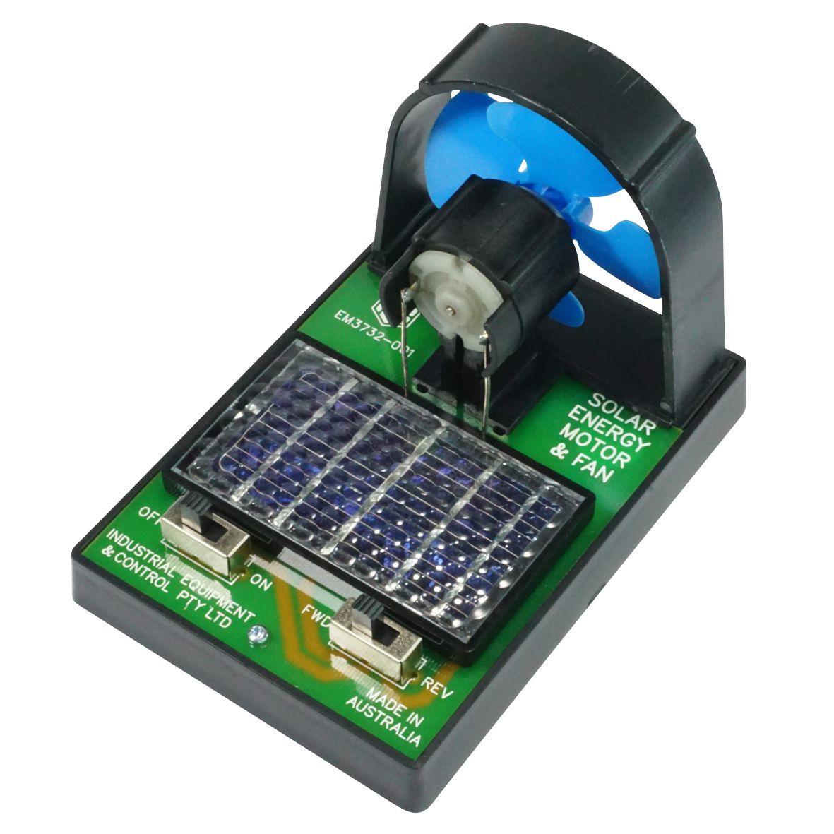 SOLAR ENERGY MOTOR & FAN W/CELL & REV.SWITCH