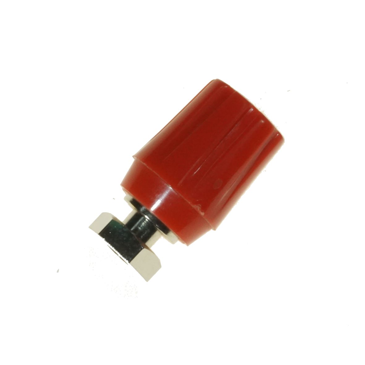 TERMINAL 4mm SOCKET RED SHORT STEM PLAIN