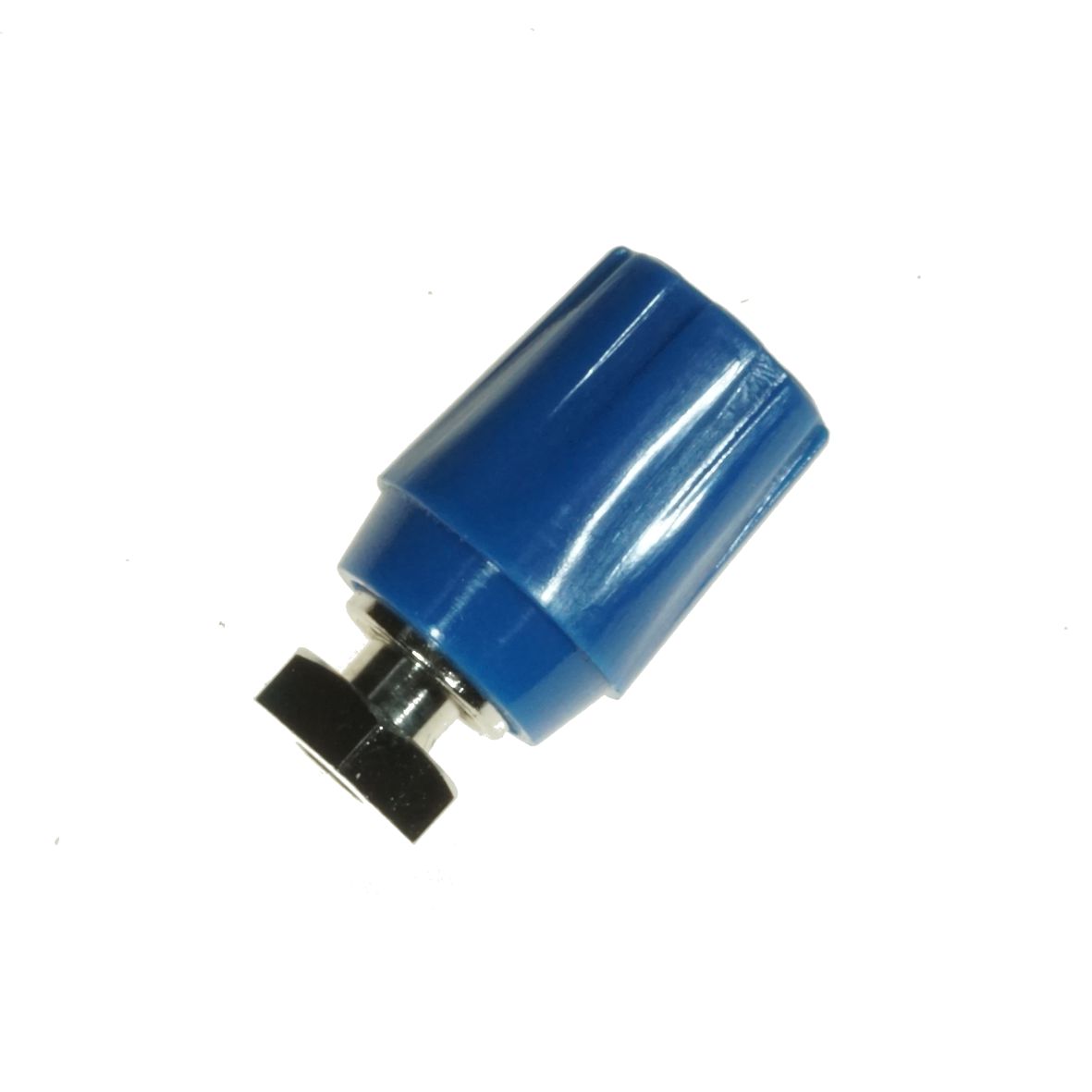 TERMINAL 4mm SOCKET BLUE SHORT STEM PLAIN