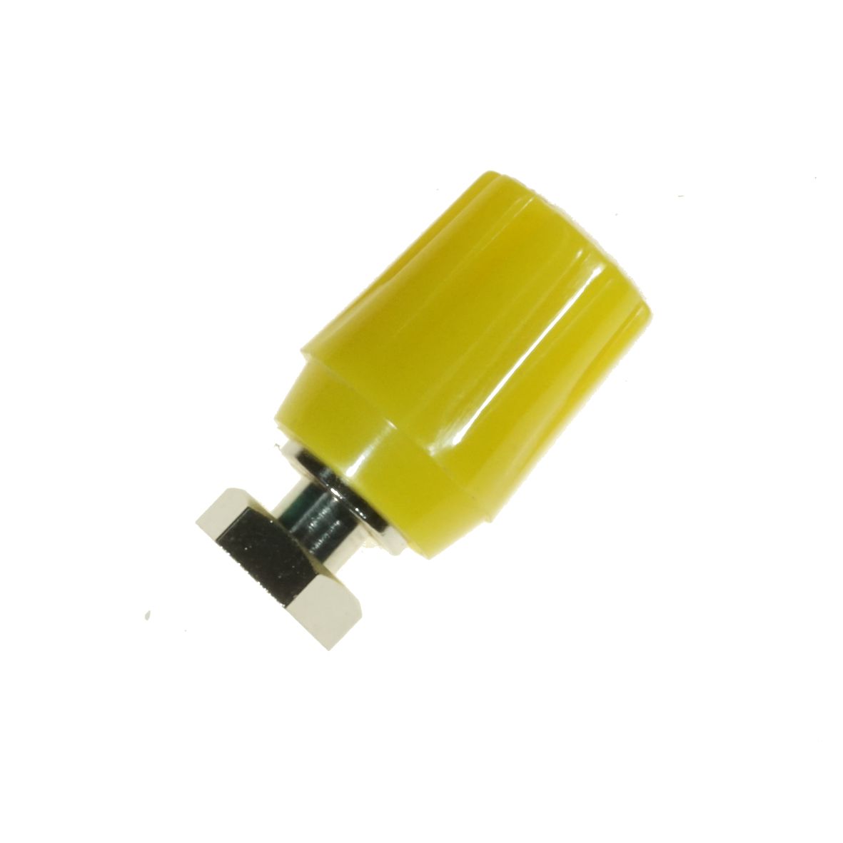 TERMINAL 4mm SOCKET YELLOW SHORT STEM PLAIN