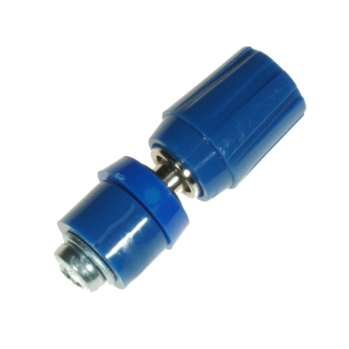 TERMINAL 4mm SOCKET BLUE SHORT STEM W/BUSH