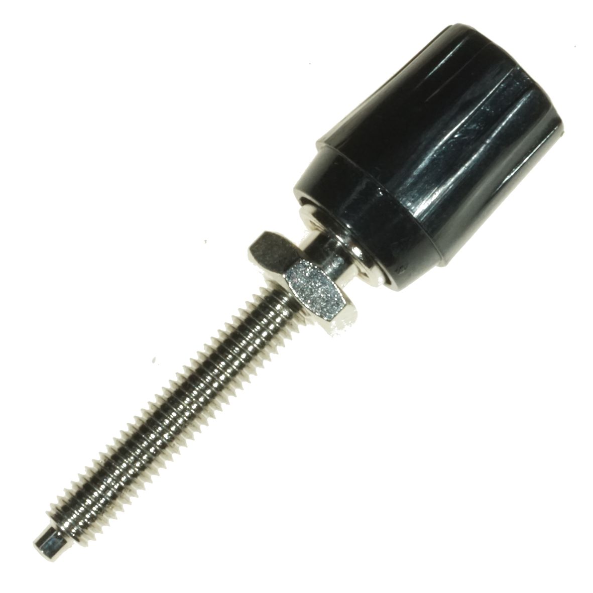 TERMINAL 4mm SOCKET BLACK LONG STEM PLAIN