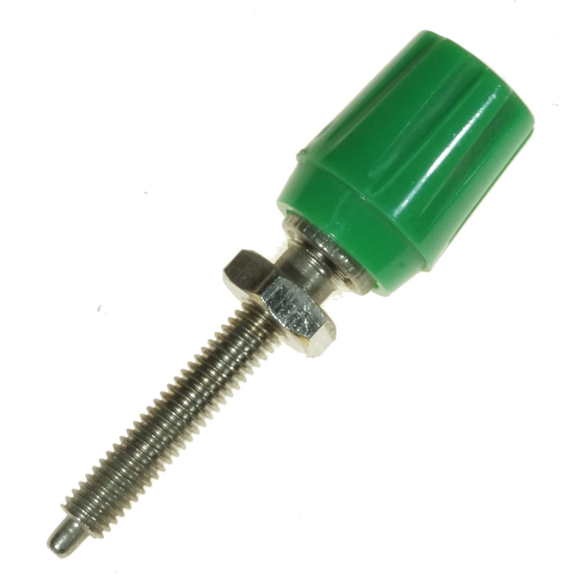 TERMINAL 4mm SOCKET GREEN LONG STEM PLAIN