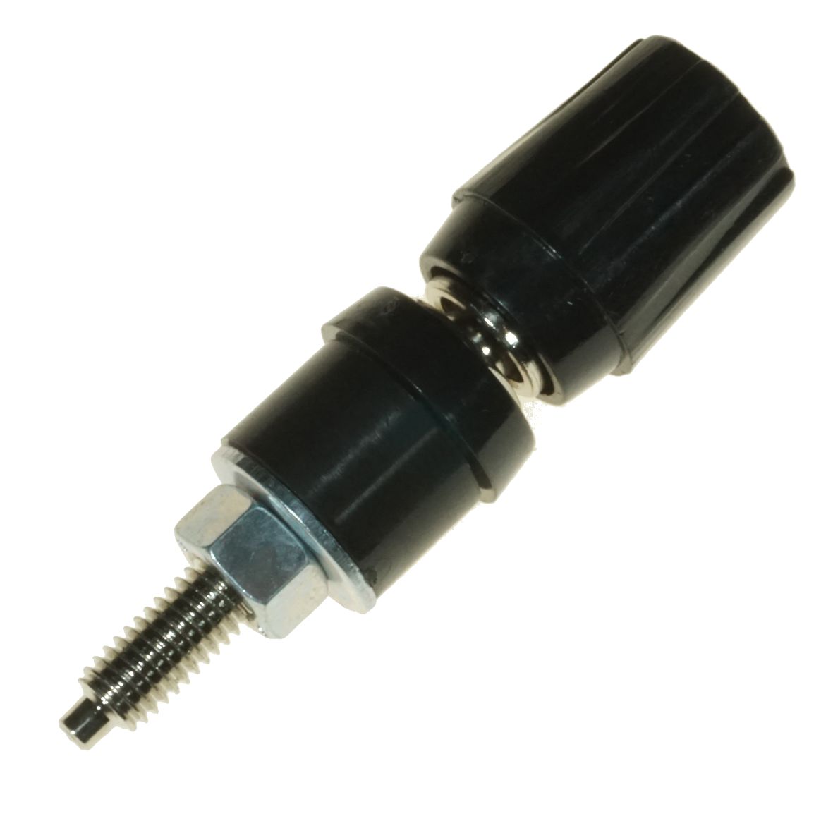 TERMINAL 4mm SOCKET BLACK LONG STEM W/BUSH