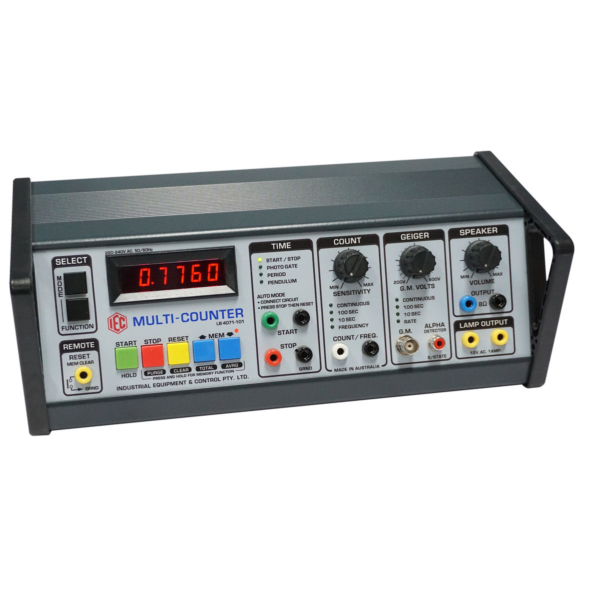 TIMER / COUNTER / FREQ / GEIGER 20MEM LED/6DIG 240V.AC