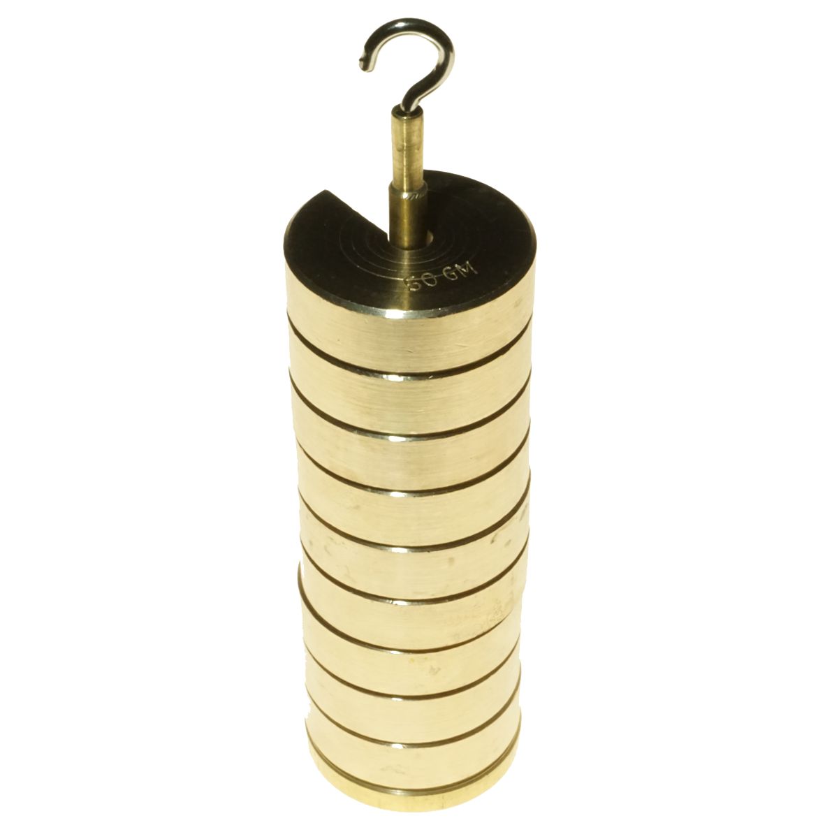 WEIGHT SET/9 BRASS SLOTTED ON CARRIER 50gm