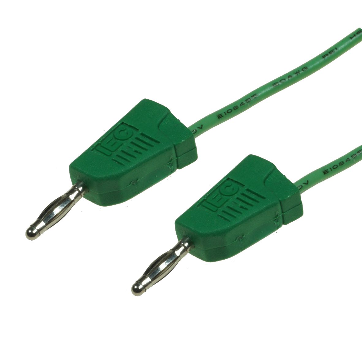 CABLE 300mm 2mm BANANA/BANANA MOULDED STACKABLE GREEN