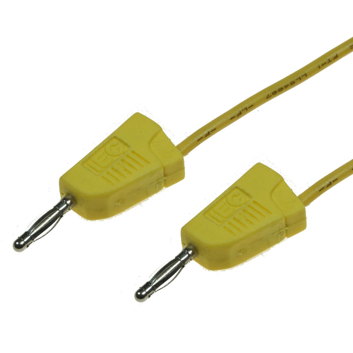 CABLE 300mm 2mm BANANA/BANANA MOULDED STACKABLE YELLOW