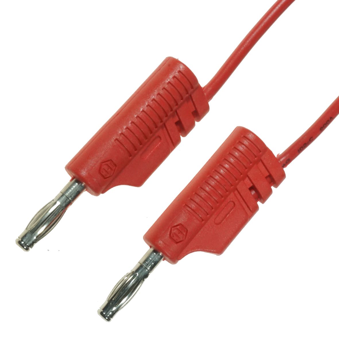 CABLE 300mm 4mm BANANA/BANANA MOULDED STACKABLE RED