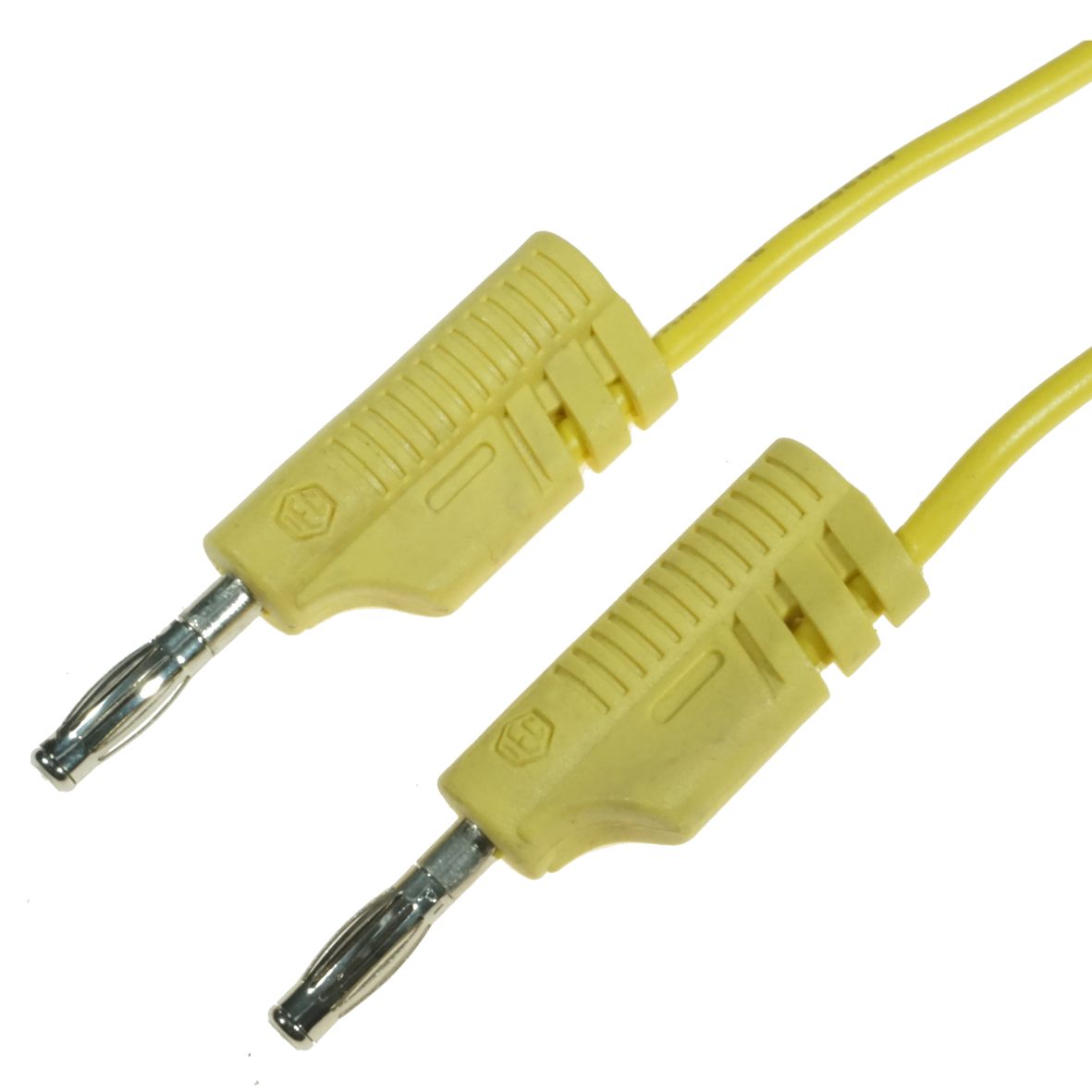 CABLE 300mm 4mm BANANA/BANANA MOULDED STACKABLE YELLOW