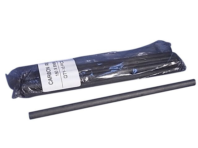 ROD CARBON 150x7/8mm d pack/10