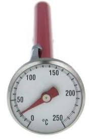 THERMOMETER DIAL 25dx130mm S/S SPIKE 0-250c