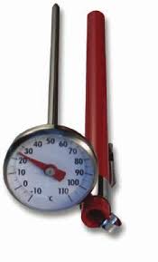 THERMOMETER DIAL 25dx130mm S/S SPIKE -10/110c