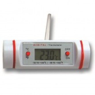 THERMOMETER DIGITAL -50 TO 150 DEG C WITH PROBE HORIZONTAL BARREL