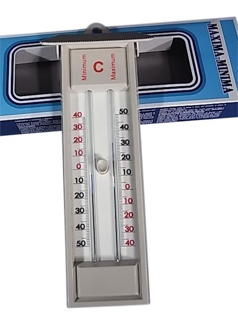 THERMOMETER MAX MIN Hg QUICKSET PLASTIC -30 TO 50 DEG C