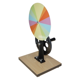 DISC COLOUR NEWTONS 23cm d HAND DRIVEN ON STAND