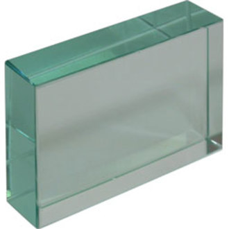 PRISM GLASS RECTANGULAR BLOCK 75x50x18mm thick