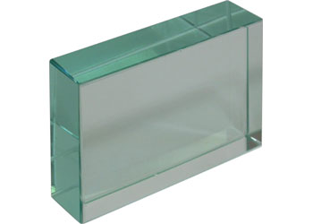 PRISM GLASS RECTANGULAR BLOCK 75x50x18mm thick