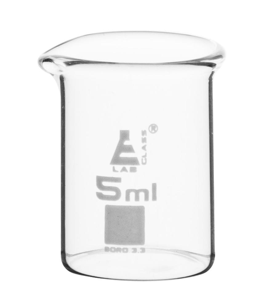 BEAKER BOROSILICATE GLASS GRADUATED    5ml