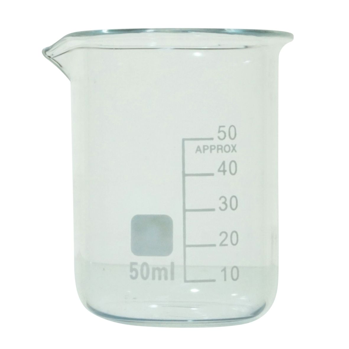 BEAKER BOROSILICATE GLASS GRADUATED   50ml