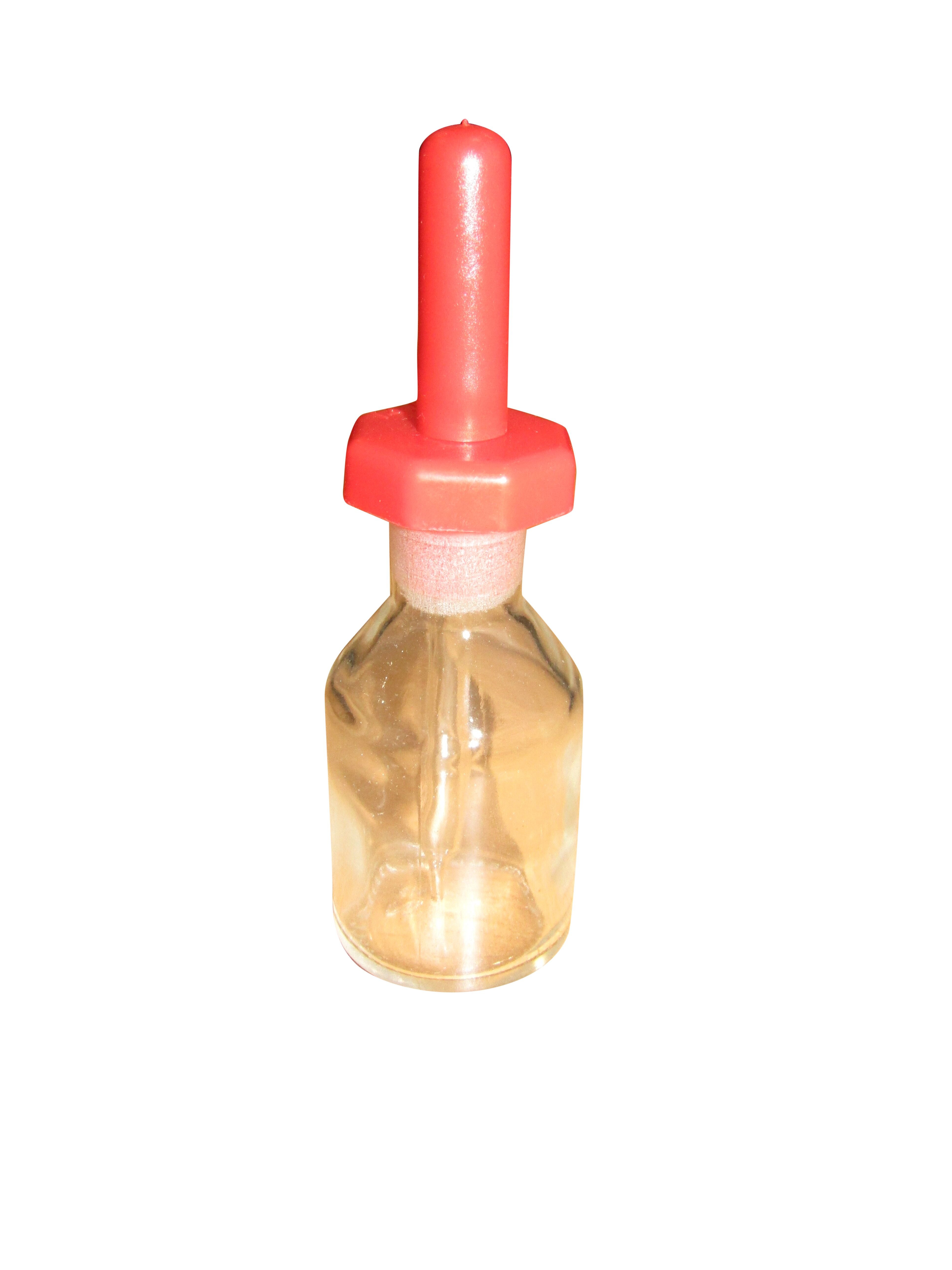 BOTTLE DROPPING CLEAR GLASS  30ml WITH POLYSTOPPER