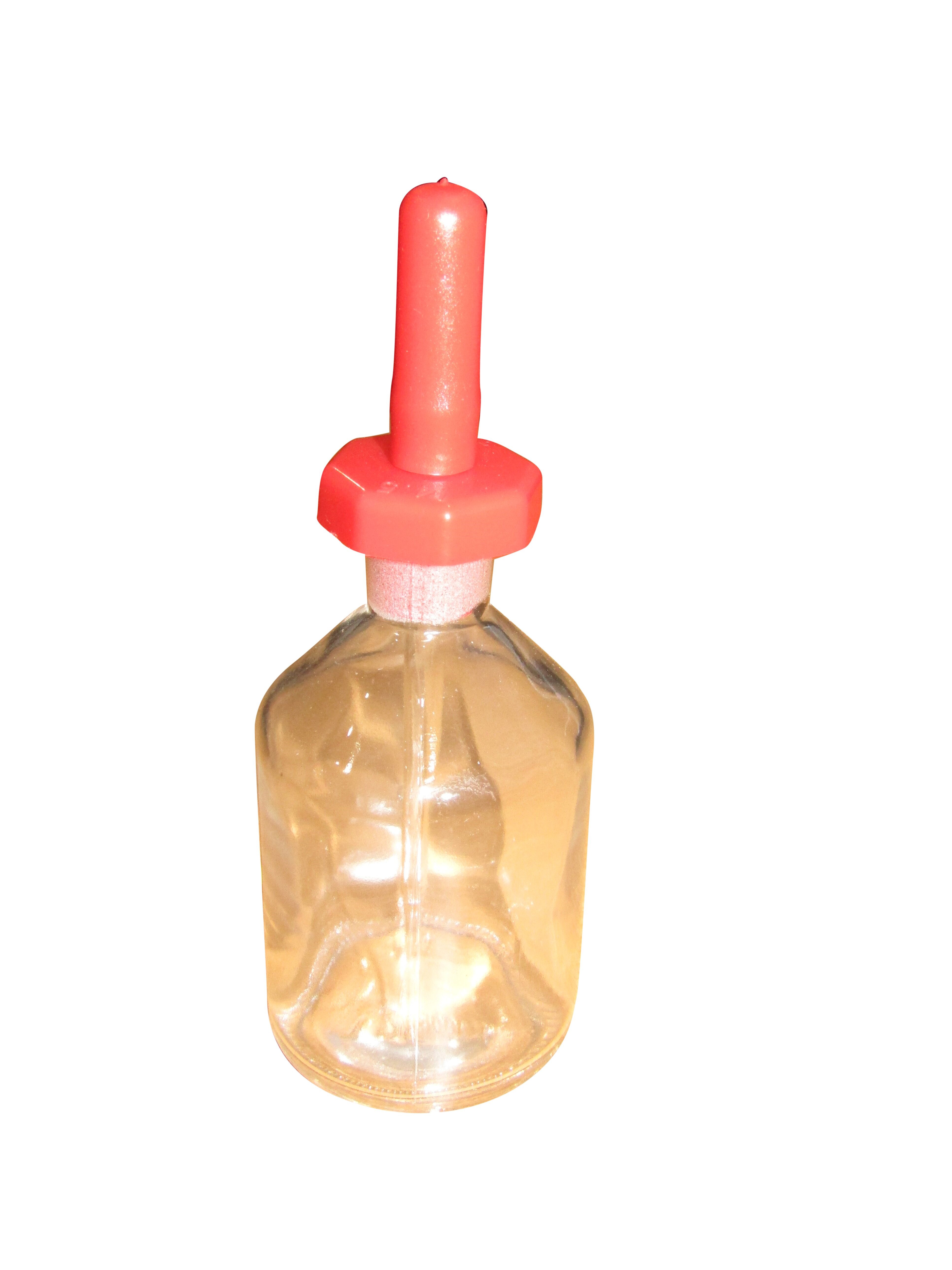 BOTTLE DROPPING CLEAR GLASS 125ml WITH POLYSTOPPER