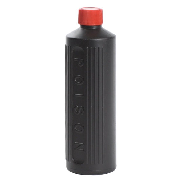 BOTTLE POISONS/DANGEROUS GOODS BLACK 1 LITRE