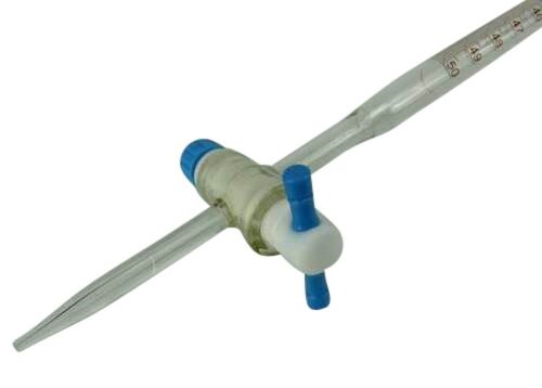 BURETTE GLASS WITH PTFE STOPCOCK  50ml