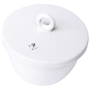 CRUCIBLE PORCELAIN LOW WALL 40ml WITH LID C12-1