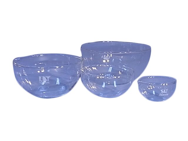 DISH EVAPORATING GLASS ROUND BOTTOM   90mm