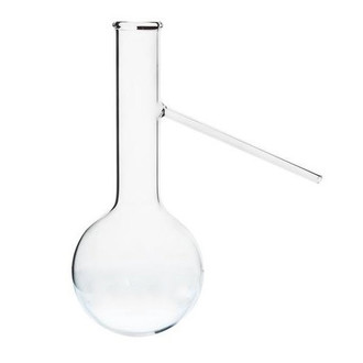 FLASK DISTILLING GLASS  250ml WITH SIDE TUBE