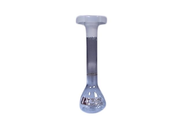 FLASK VOLUMETRIC GLASS   10ml WITH POLYSTOPPER